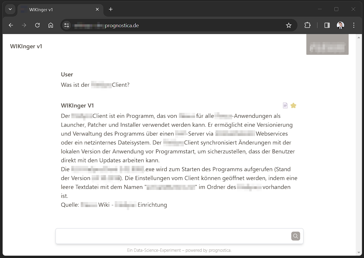 AI-based chatbot WIKInger by Flexus